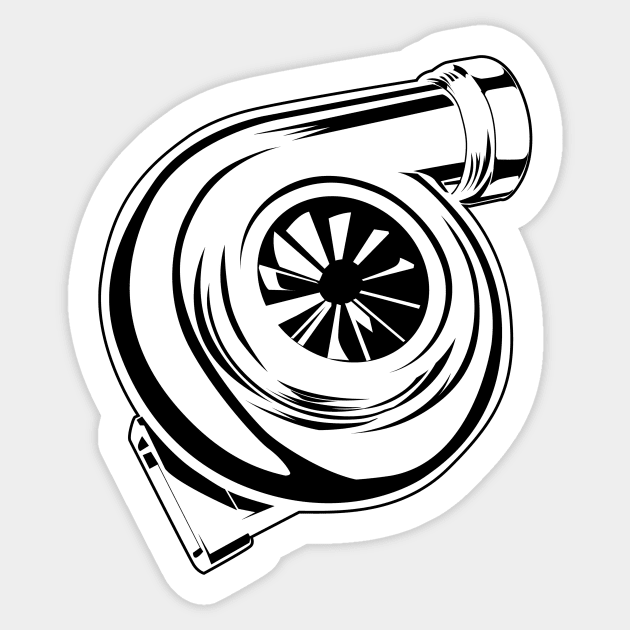 TURBO CHARGER Car part jdm illustration Sticker by ASAKDESIGNS